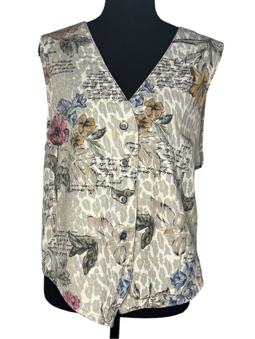 Stampede vintage 1990s button-front tapestry waistcoat vest